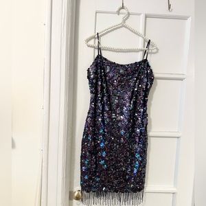 GUESS Sequin Multicolored Dress Size 8